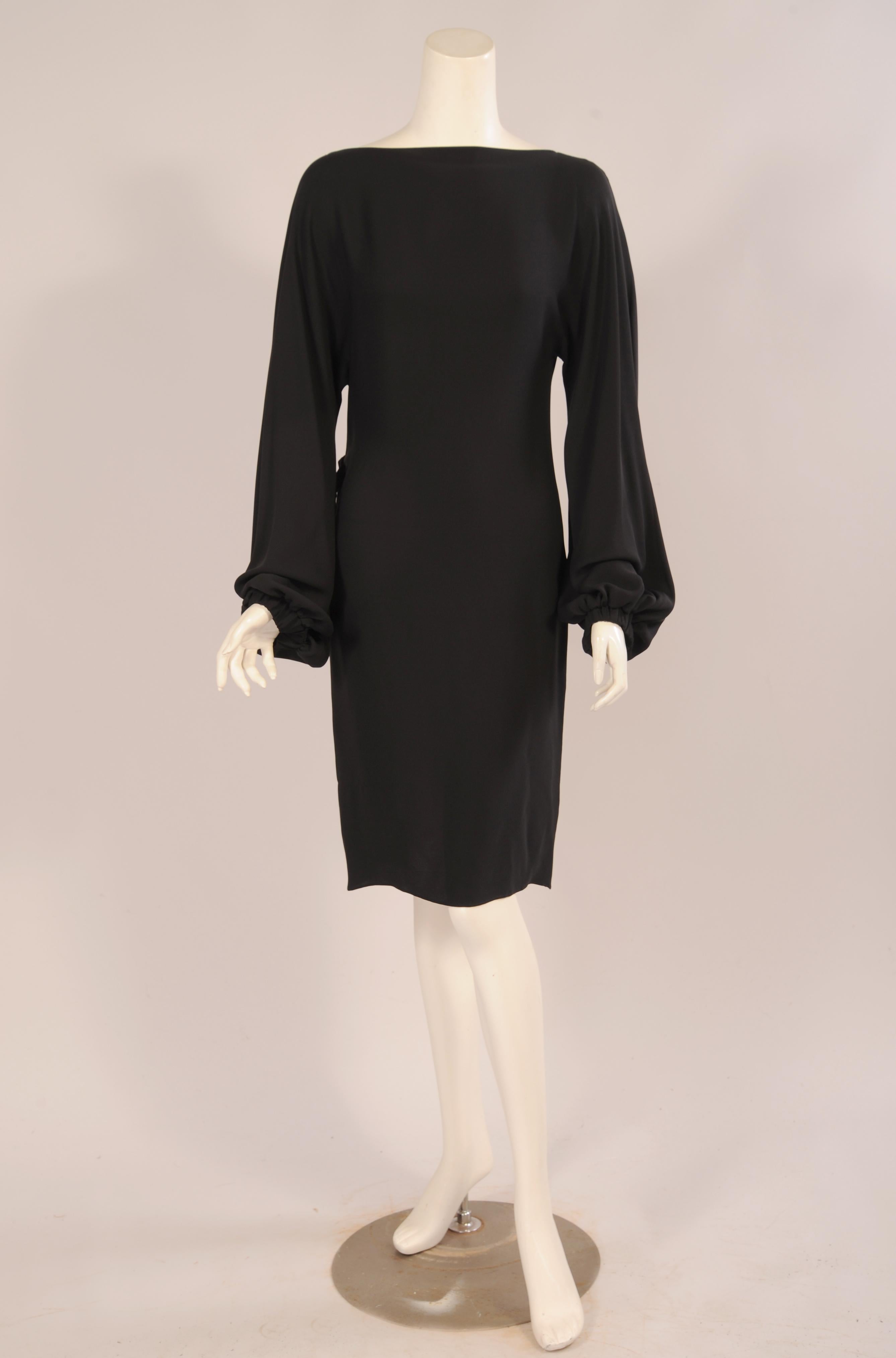 yves saint laurent, sexy black wrap dress